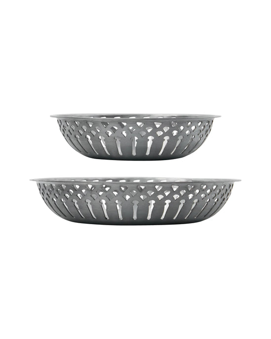 Bread basket, NVBread, Antique silver finish
