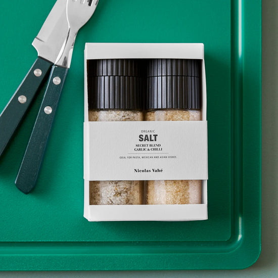 Gift box, Salt the secret blend + garlic & chilli, organic, 115|125 g|g