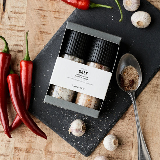 Gift box, Salt the secret blend + garlic & chilli, organic, 115|125 g|g