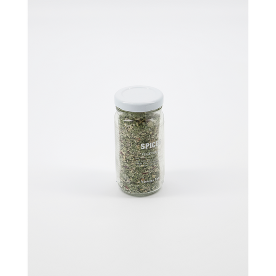 Spices, garlic, parsley & red bell pepper