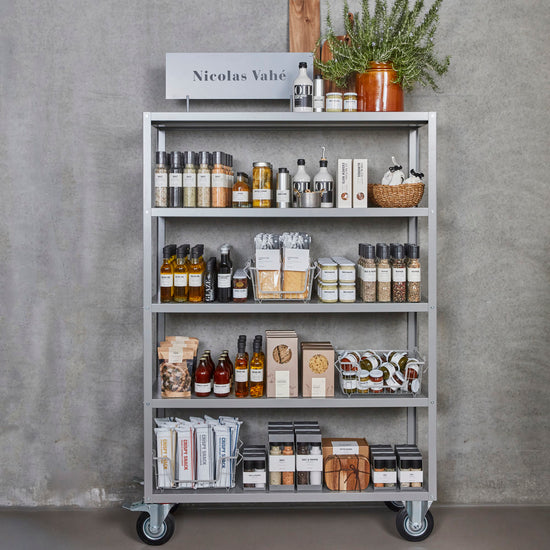 Shelving unit w. 4 wheels, NVTrolley, Grey