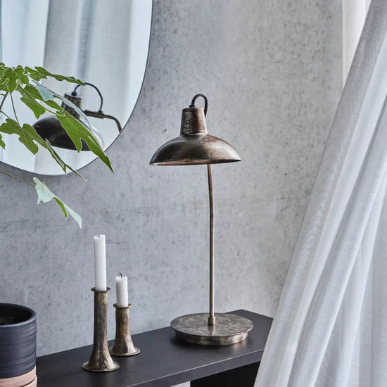 Bordlampe, HDDesk, Antik brun