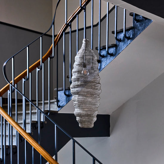 Lampe, HDMesh, Børstet sølvfinish