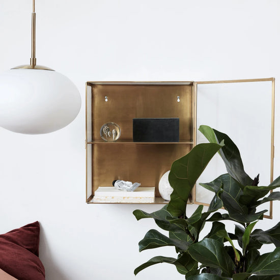 Vitrineskab, HDGlass, Messing