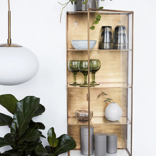 Vitrineskab, HDGlass, Messing