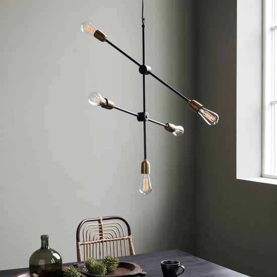 Lampe, Molecular, Schwarz/Messing
