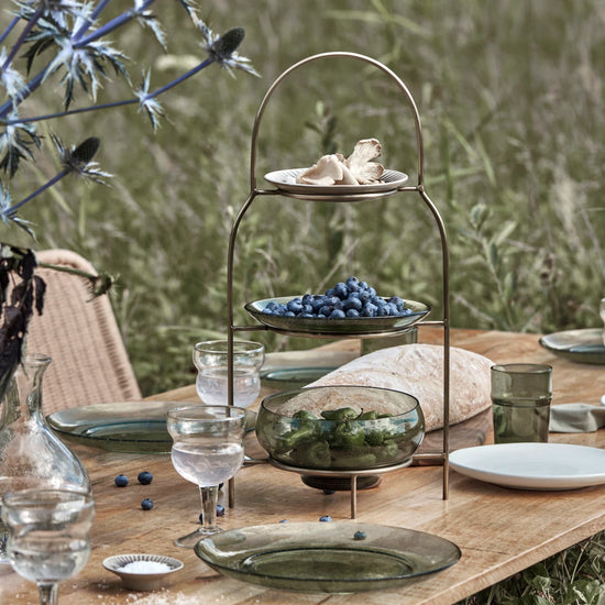 Plate stand, HDSana, Antique brass finish