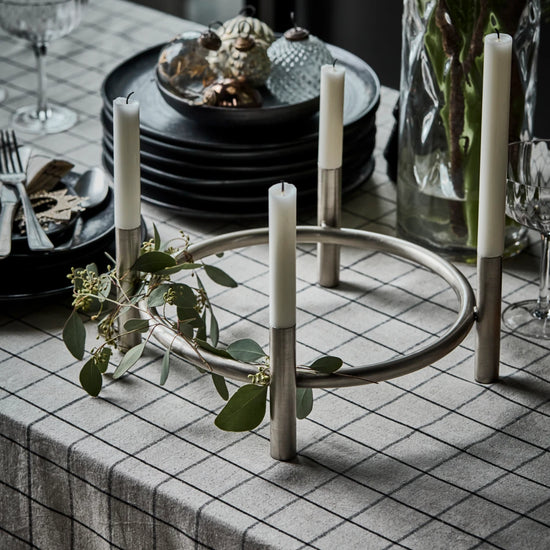 Kerzenständer, HDMaxi, Advent, Antik-Silber