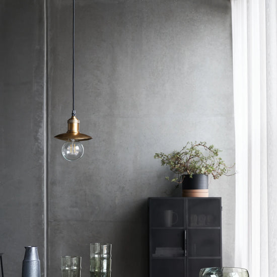 Lampeskærm, HDHatt, Antik messing