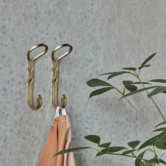 Hooks, HDYra, Brass finish