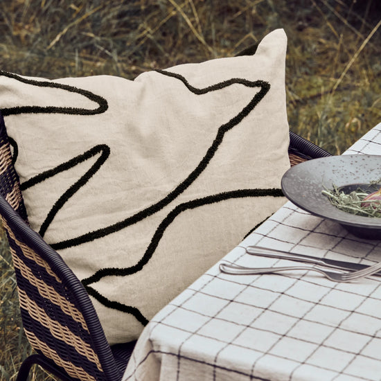 Cushion cover, HDFly, Black, Off-white