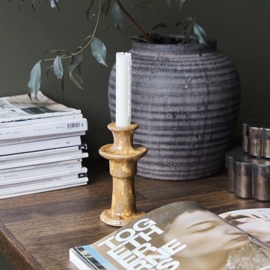 Candle stand, HDRaag, Yellow