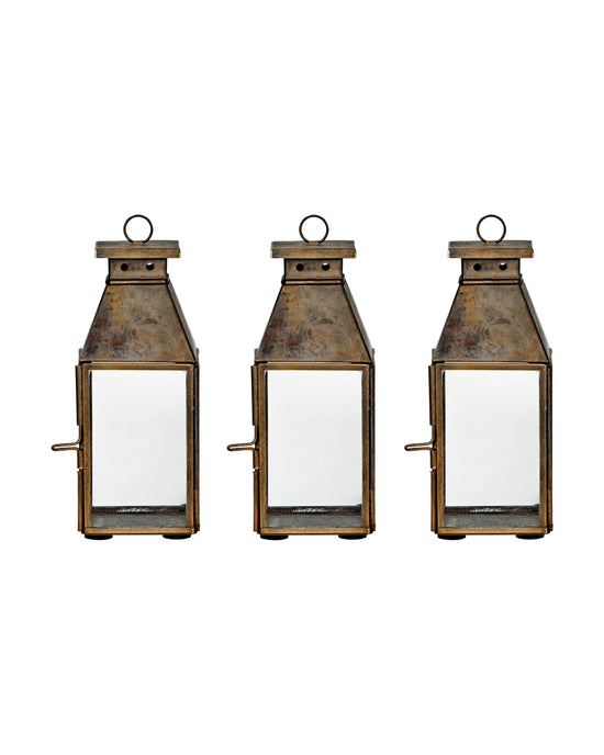 Windlicht, HDTilka, Antikes Messing-Finish