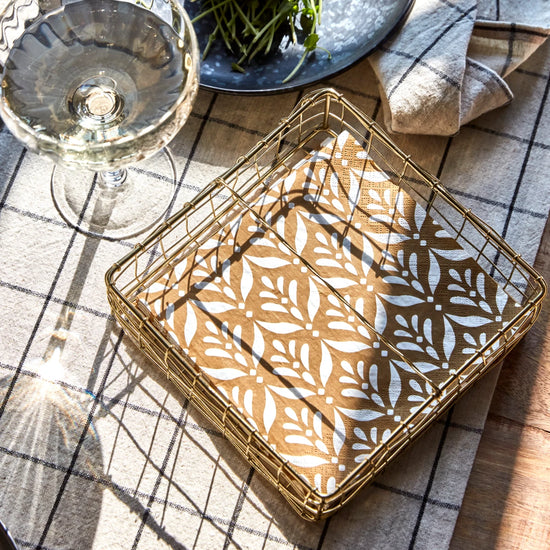 Napkin basket, HDBring, Gold