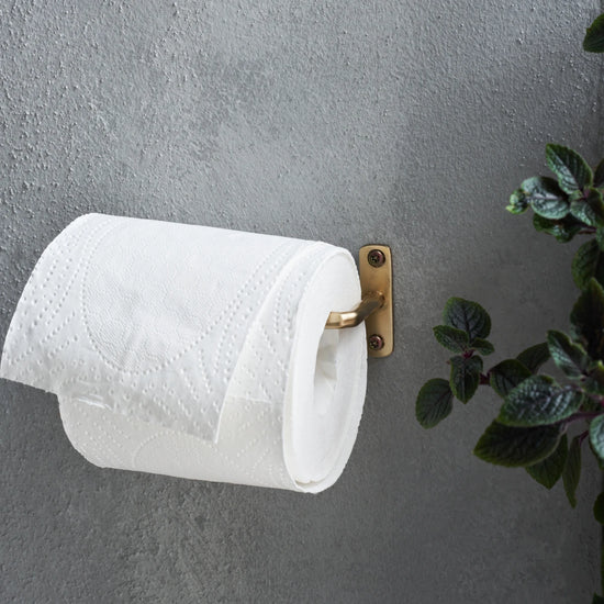 Toilettenpapierhalter, HDWelo, Oberfläche aus gebürstetem Messing