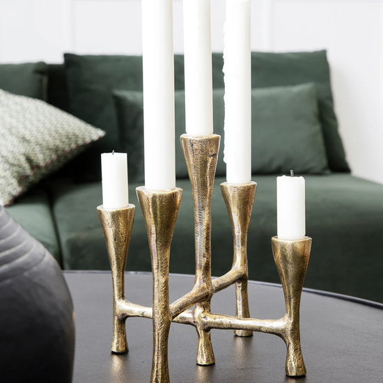 Kerzenständer, Tristy, Messing-finish