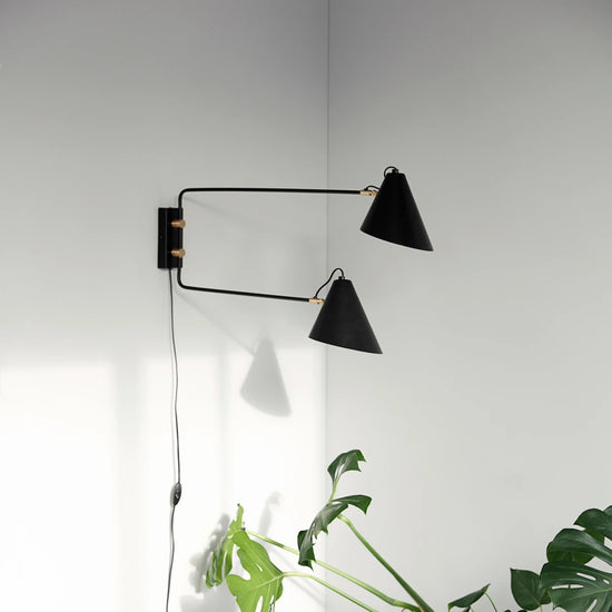 Væglampe, HDClub Double, Sort