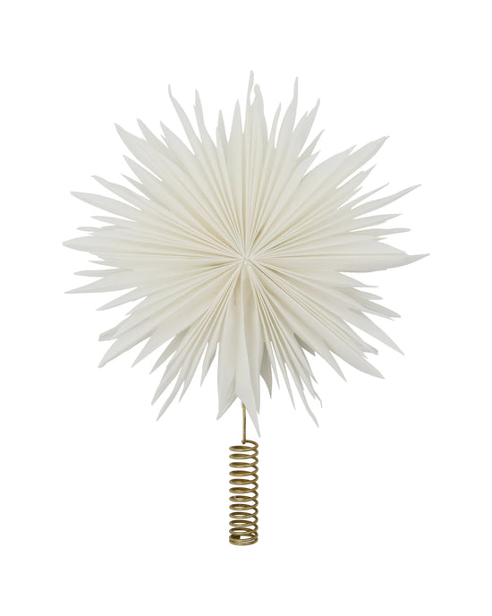 Top star w. LED, HDGant, Weiß;Messing-finish