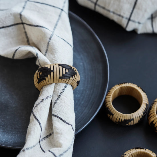 Napkin rings, HDBam, Nature, Black
