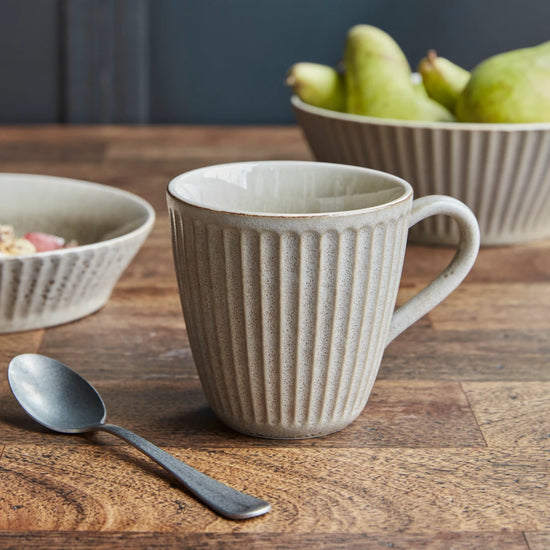 Mug, HDPleat, Grey, Brown