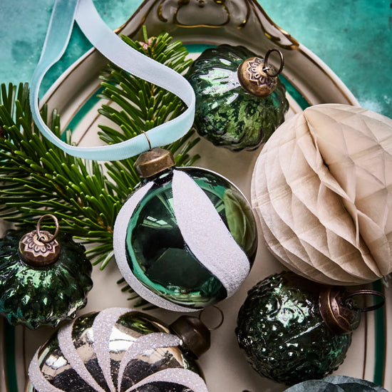Weihnachtsschmuck, HDTwister, Grün;Weiß