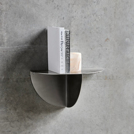 Side table, HDMega, Brushed silver finish