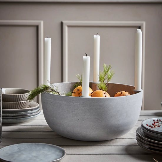 Candle holder, HDMarb, Grey