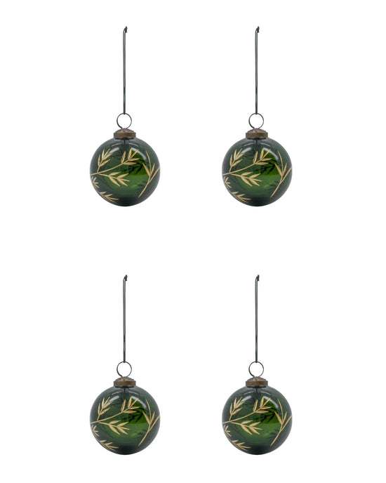 Christmas ornament, HDLeaf, Green, Gold