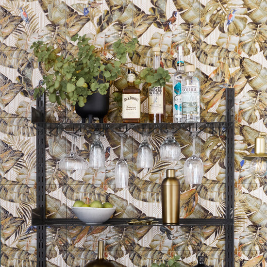 Wine Glass Shelf, HDFari, Black