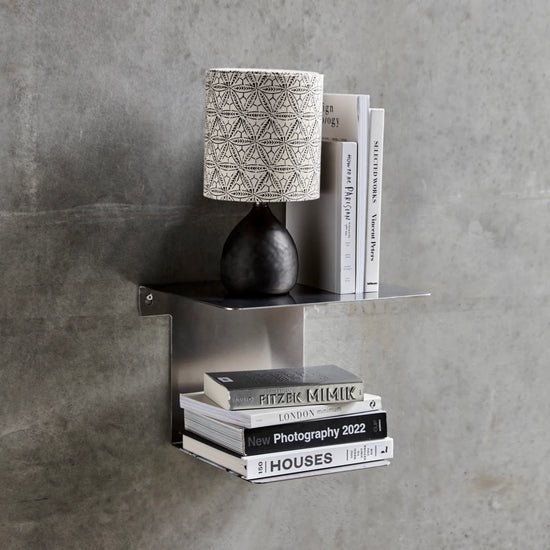Shelf, HDBook, Brushed silver finish
