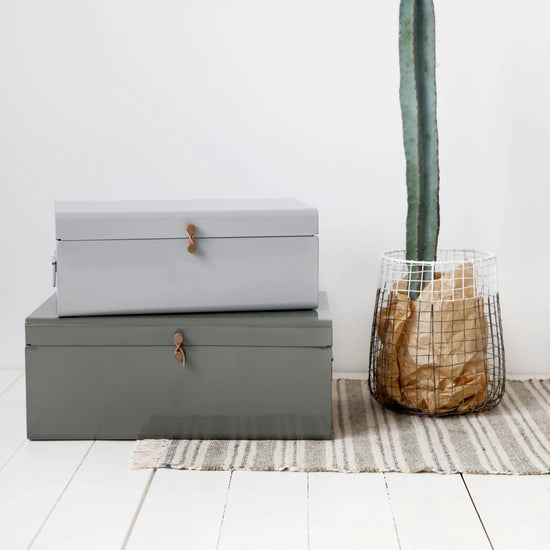 Aufbewahrung, Metal, Grau/Grün