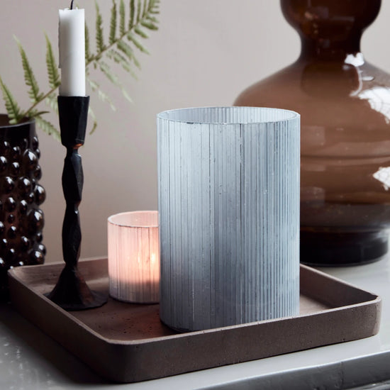 Tealight holder, HDMirr, Frost grey