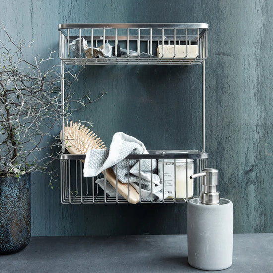 Basket, HDBath, Double, Silver finish