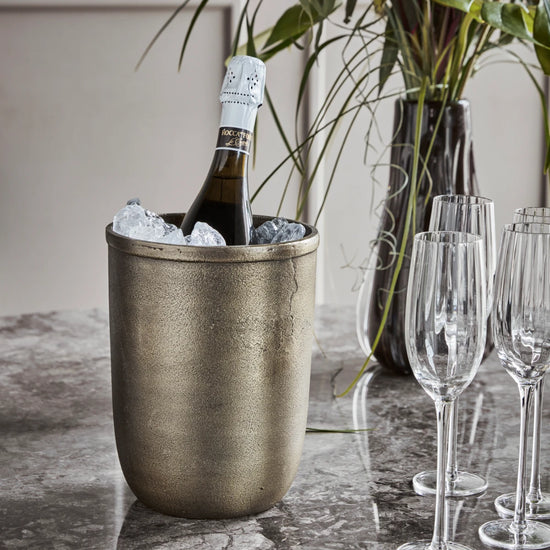 Wine cooler, HDChamptub, Antique brass finish