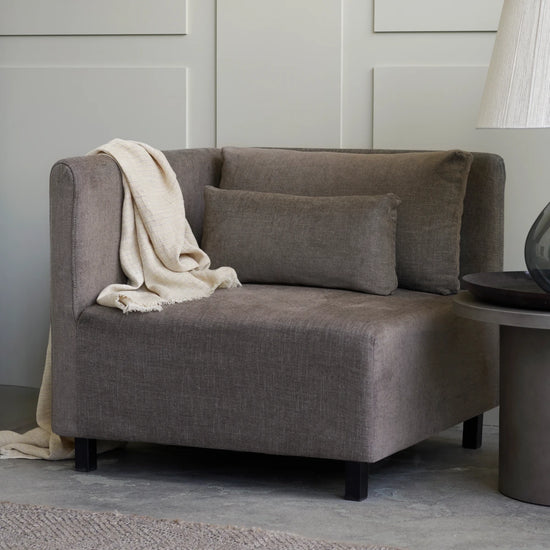 Sofa, Hjørnesektion, HDHazel Night, Grå/Brun