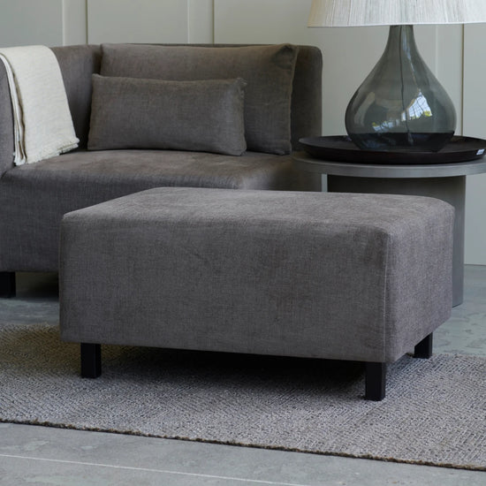 Pouf, Hazel Night, Grau/braun