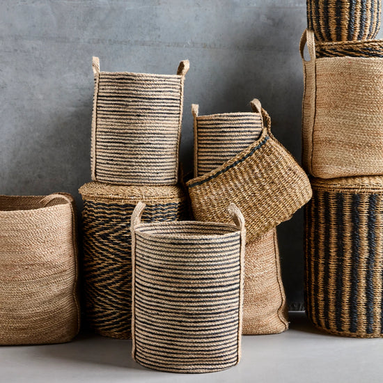 Storage baskets, HDDungi, Black, Natural