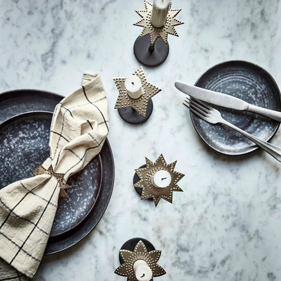 Ring til stearinlys, HDRing, Antik champagne sølv finish