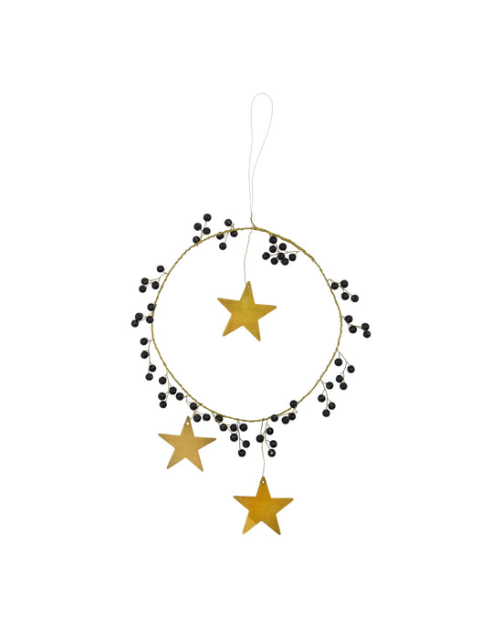Christmas ornament, HDStar Ring, Black, Brass