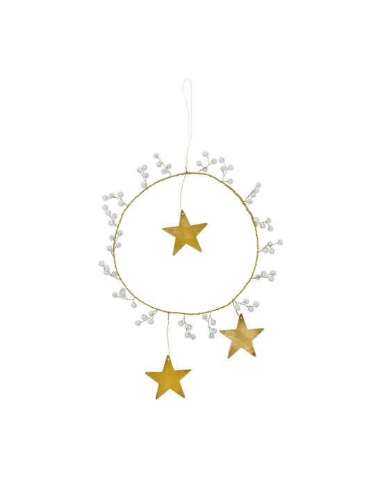 Weihnachtsschmuck, HDStar Ring, Weiß;Messing