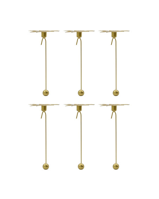 Candle holder, HDLeaves, Antique brass finish