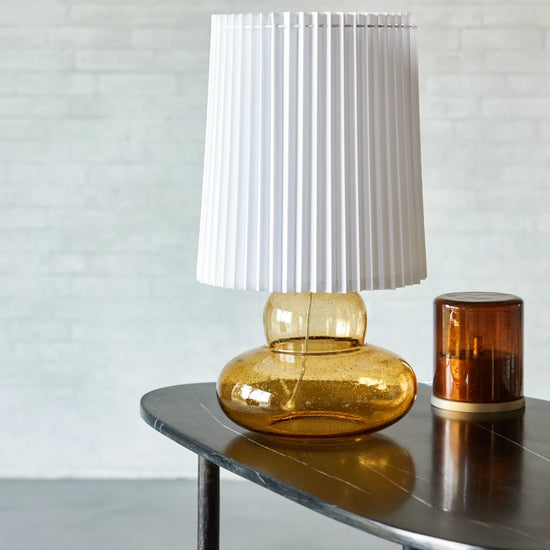 Bordlampe inkl. lampeskærm, HDRibe, Amber