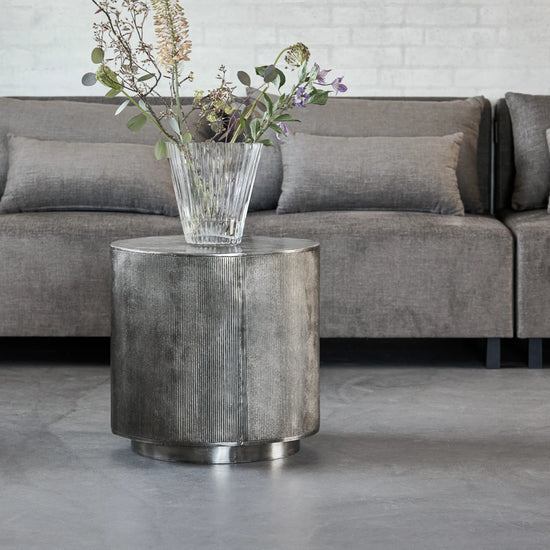Side table, HDRota, Brushed silver