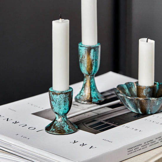 Kerzenständer, HDCupa, Antikes Grün