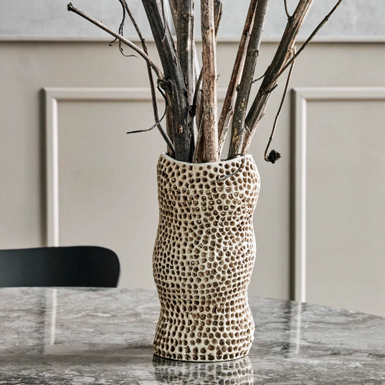 Vase, HDPan, Beige