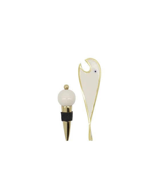 Bottle opener and bottle stopper, HDOpen, Golden, Sand