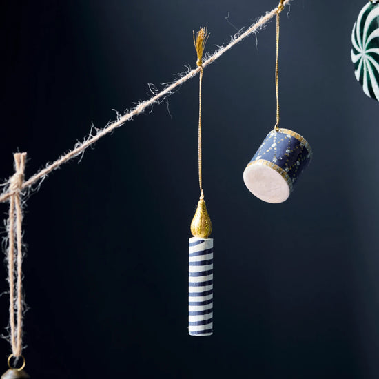 Weihnachtsschmuck, HDCandle, Grün;Rose;Blau