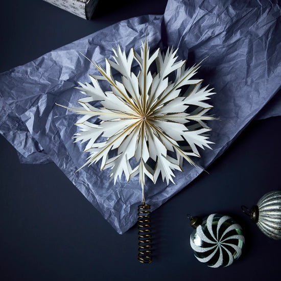 Weihnachtsbaumstern, HDAlsta, Weiß;Gold