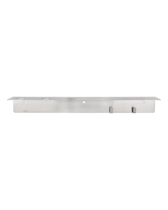 Bottle hanger with hooks, Brushed silver finish