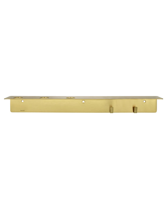 Bottle hanger with hooks, Brushed brass finish